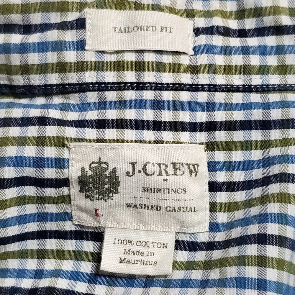 J. Crew Long Sleeve Button Tailored Fit Shirt Size Large